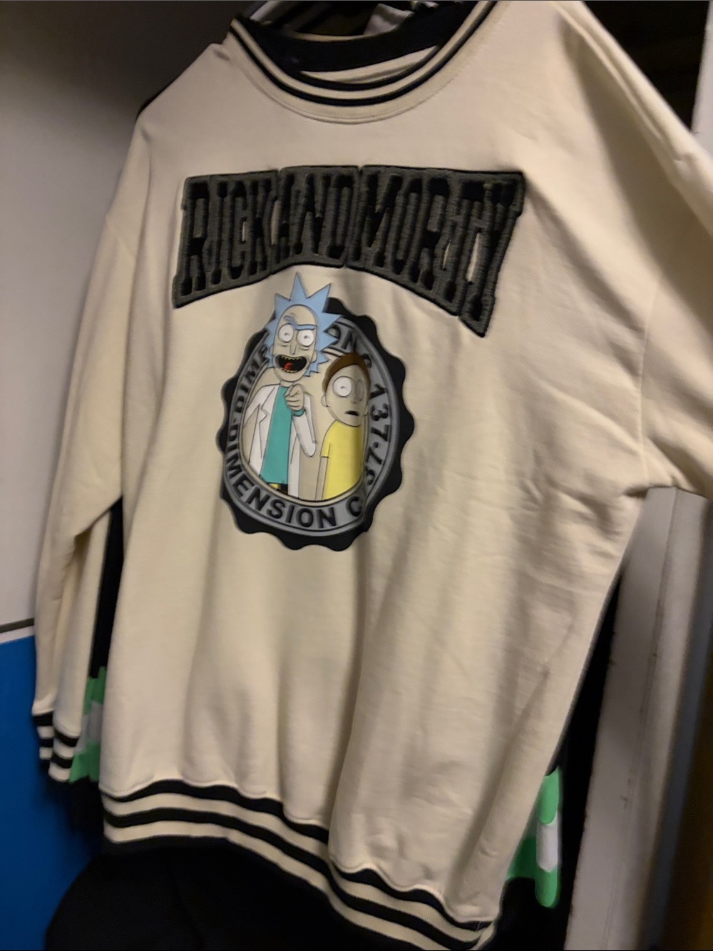 Rick and Morty Cream Graphic Crewneck Sweater